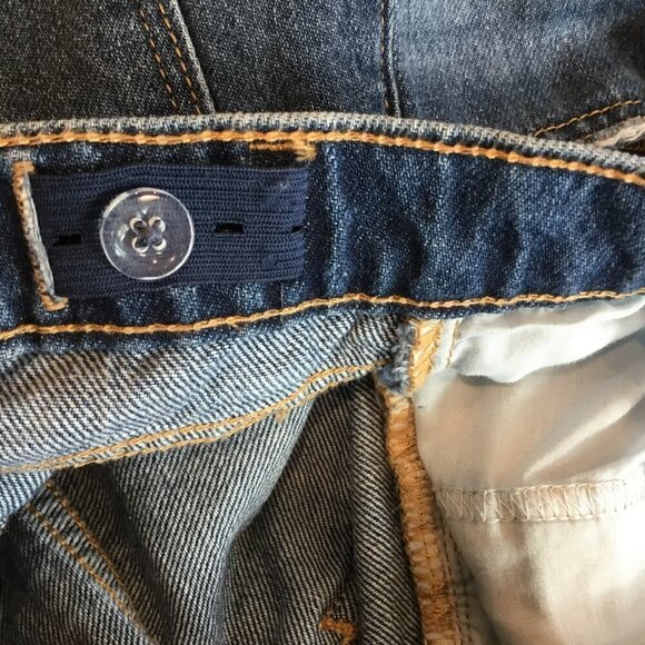 Old Navy Jeans OG Kids Unisex Sz 12 High Rise Button Front Medium Wash 5-Pocket - Picture 9 of 9